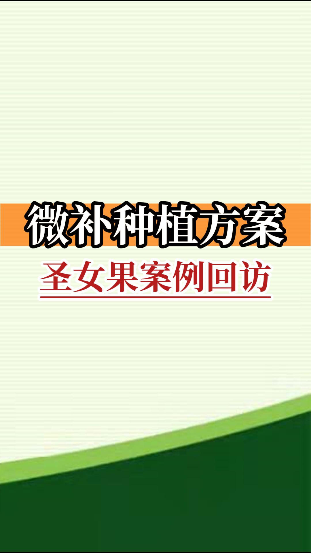 微補種植方案 圣女果案例回訪(fǎng)