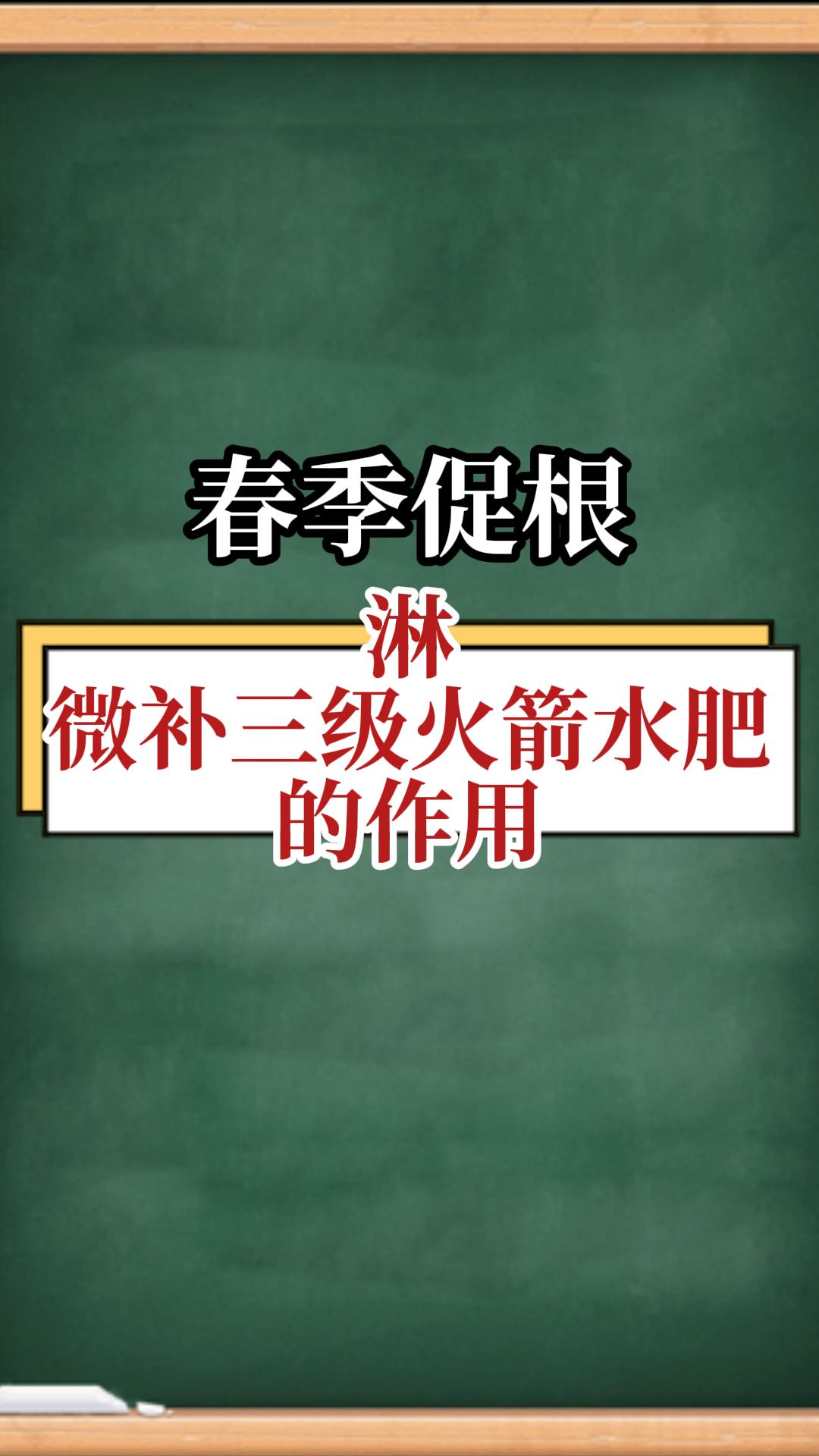 春季促根，淋微補三級火箭水肥的作用